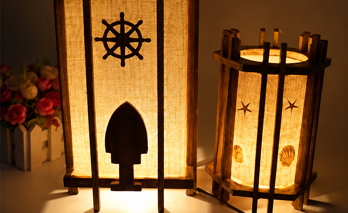 Finger-Joint Table Lamp Laser Cutting Project with LaserMaker