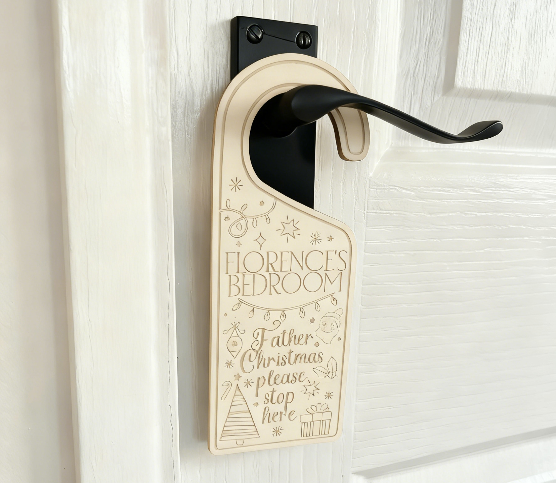 Christmas door hanger sign