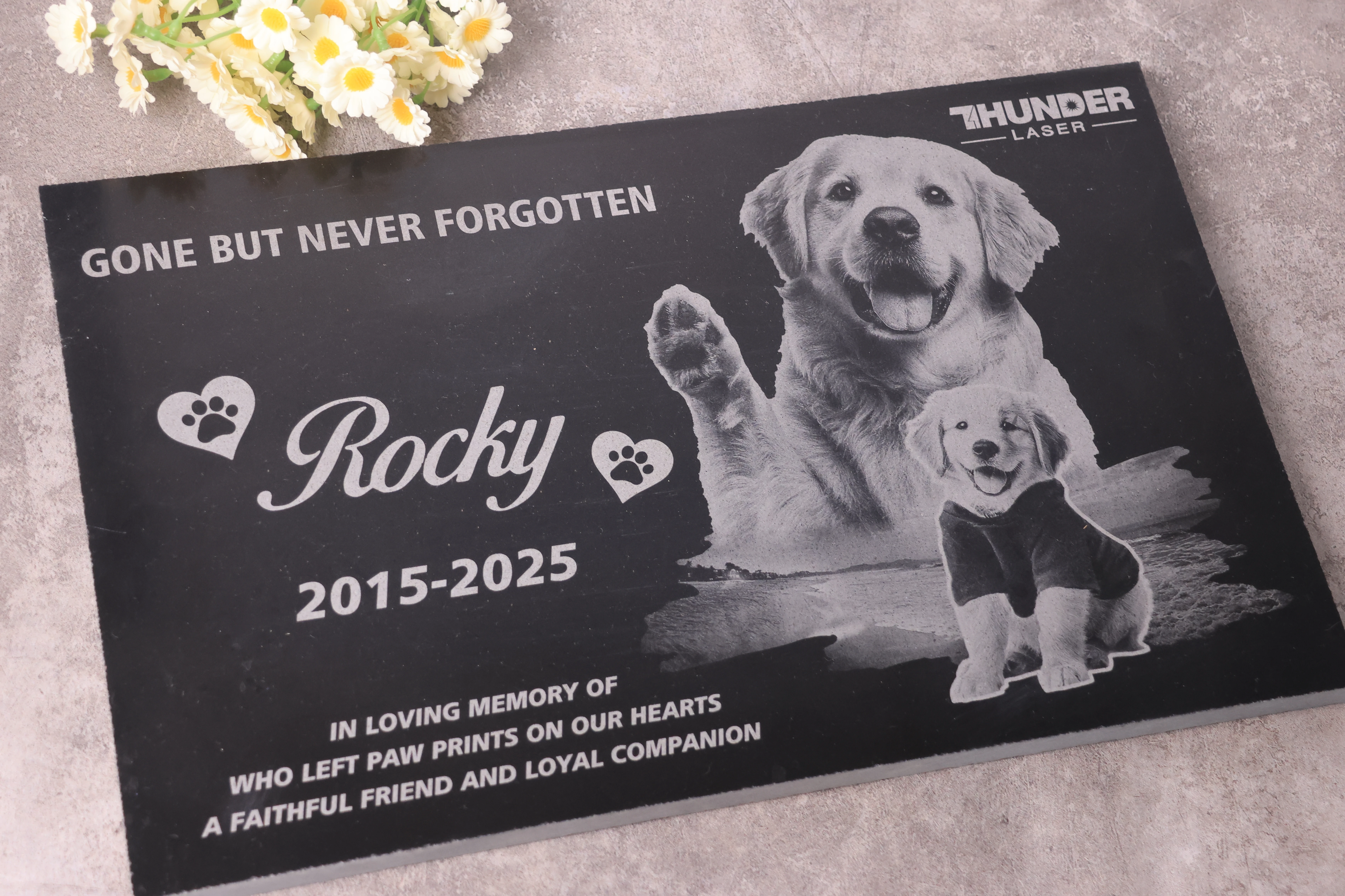 laser engraved & mark memorial stone with titan pro 35 laser engraved & mark memorial stone with titan pro 35