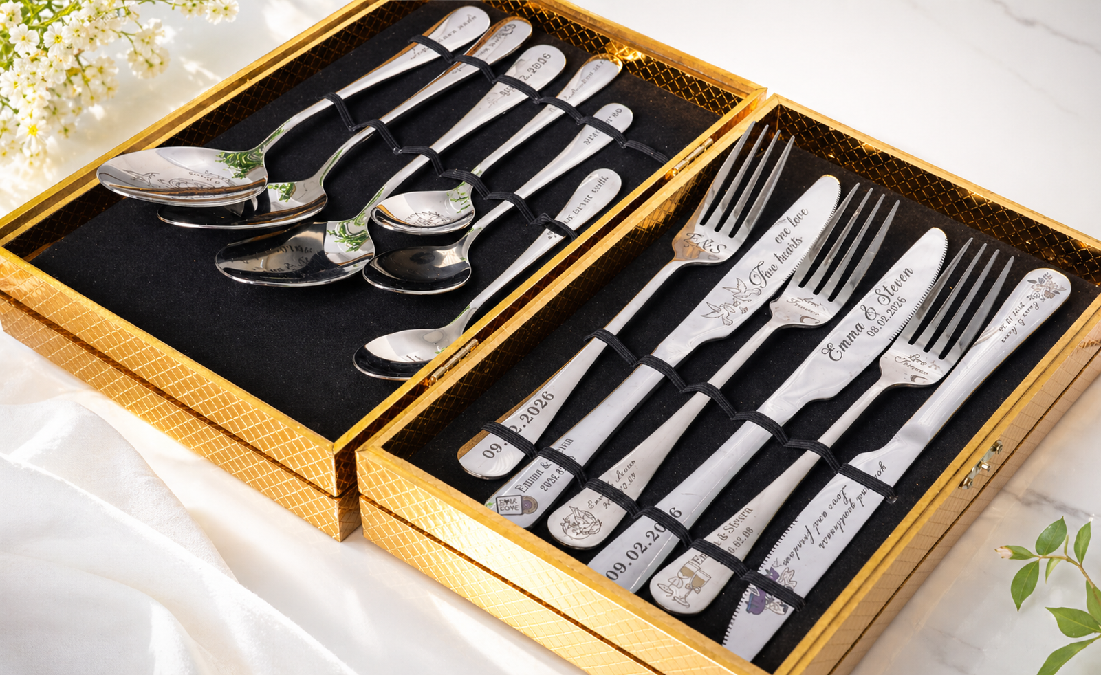 Mirror Stainless Steel Cutlery Color Engraving.png