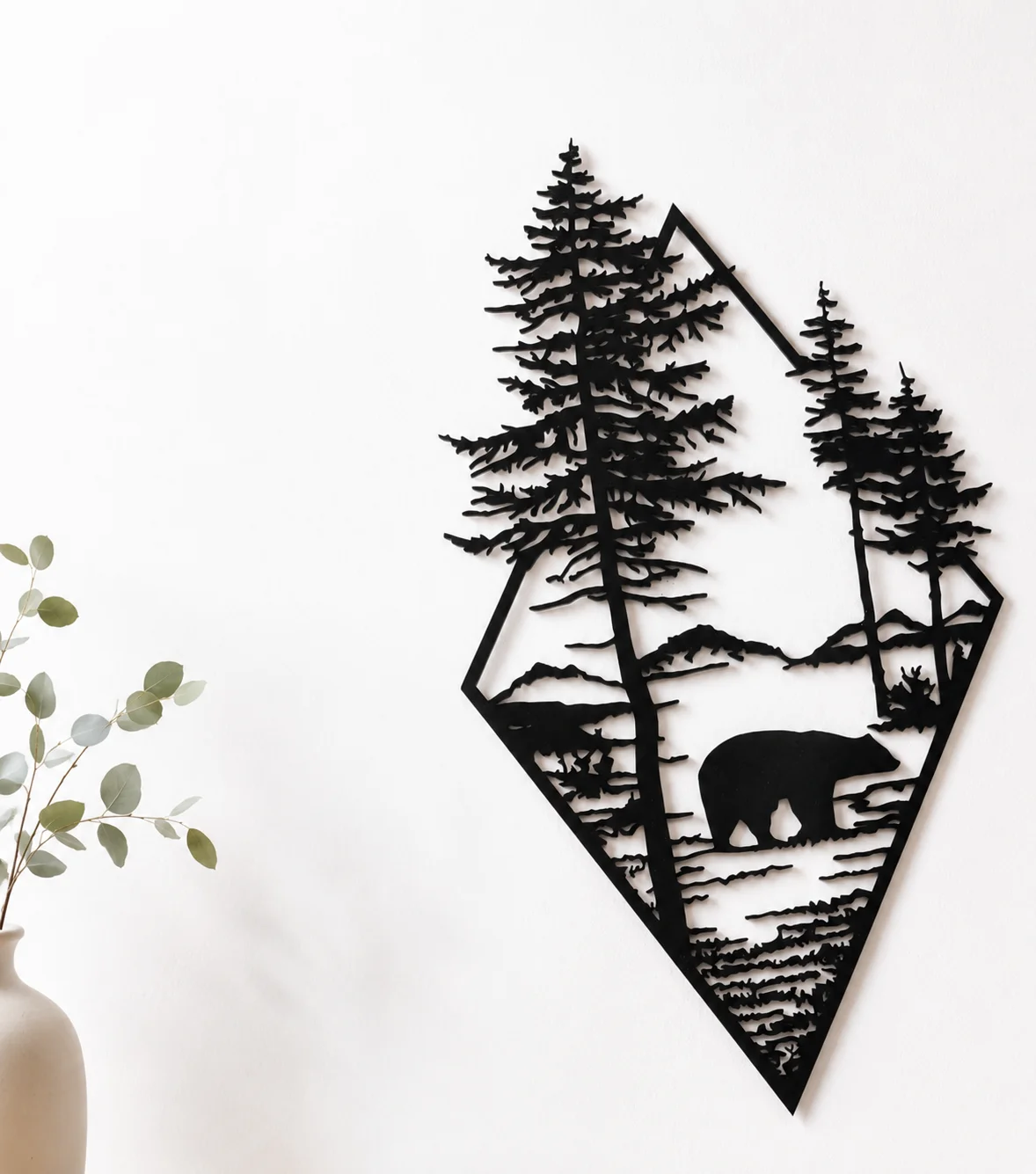 Bear Forest Scene Wall Art