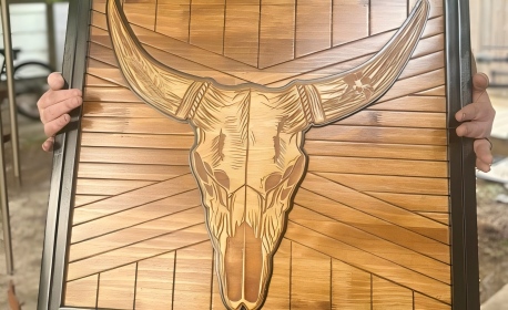 vector engraving on wood