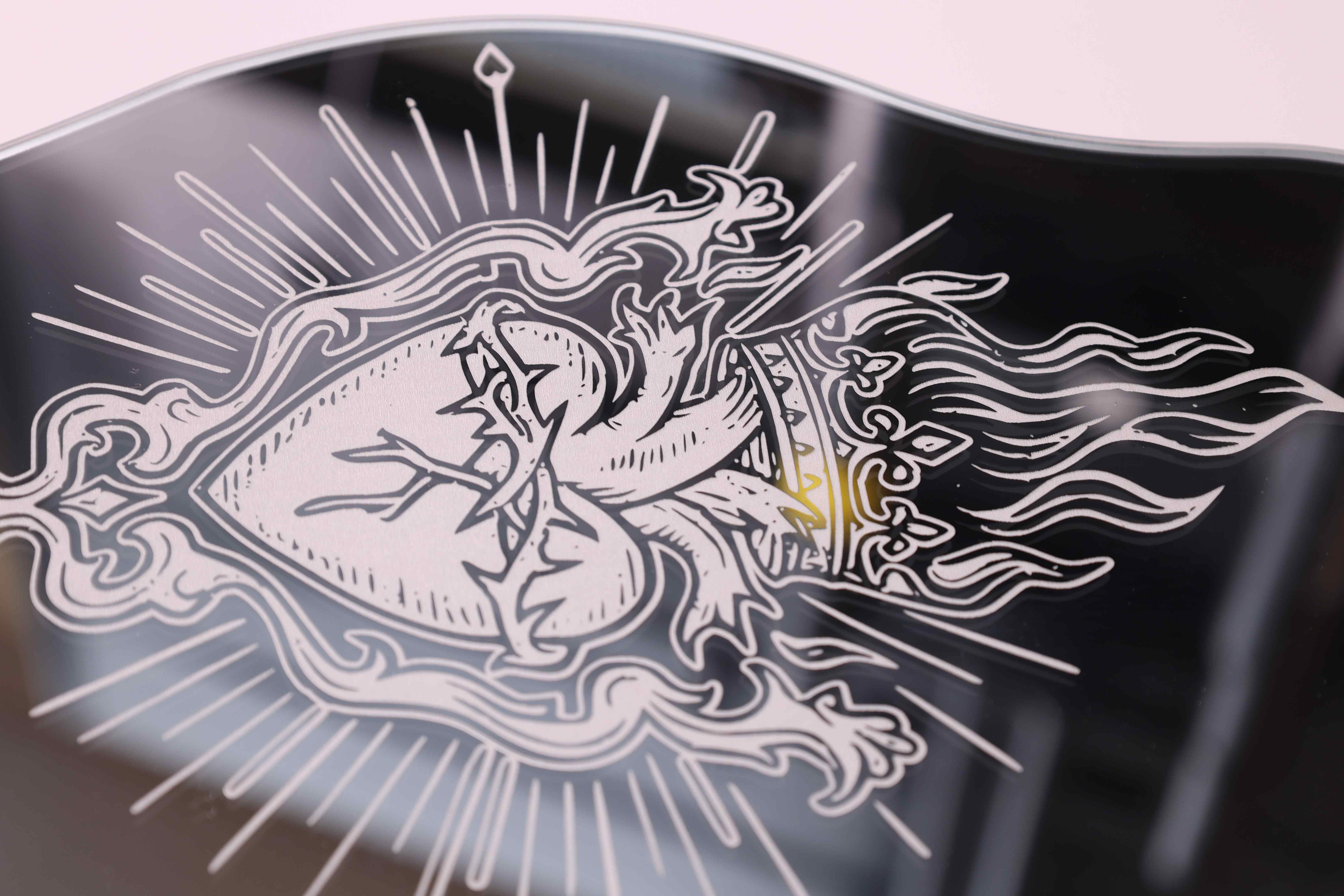 laser engraved glass mirror