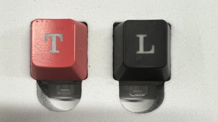 Laser mark ABS key cap