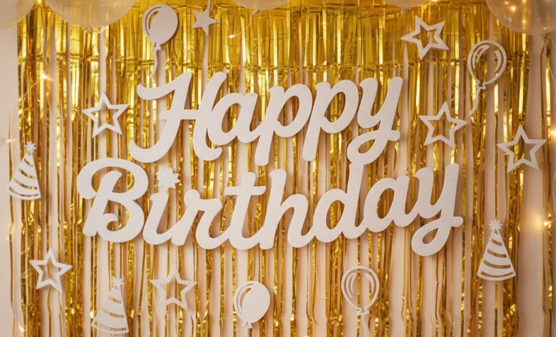 laser cut foam birthday party decoration